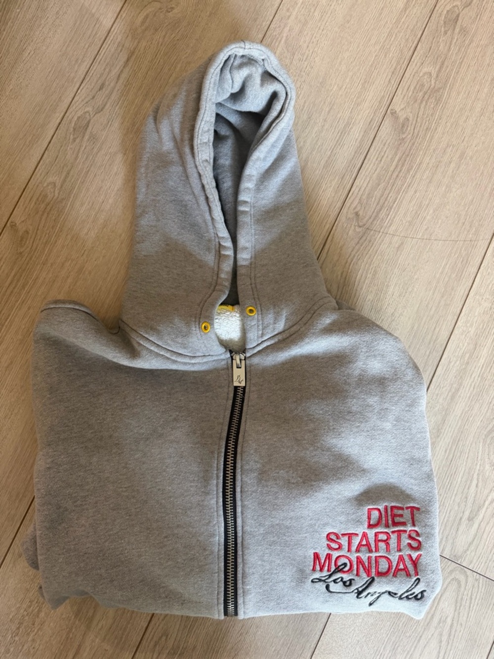 Diet Starts Monday Los Angeles Grey Zip Hoodie